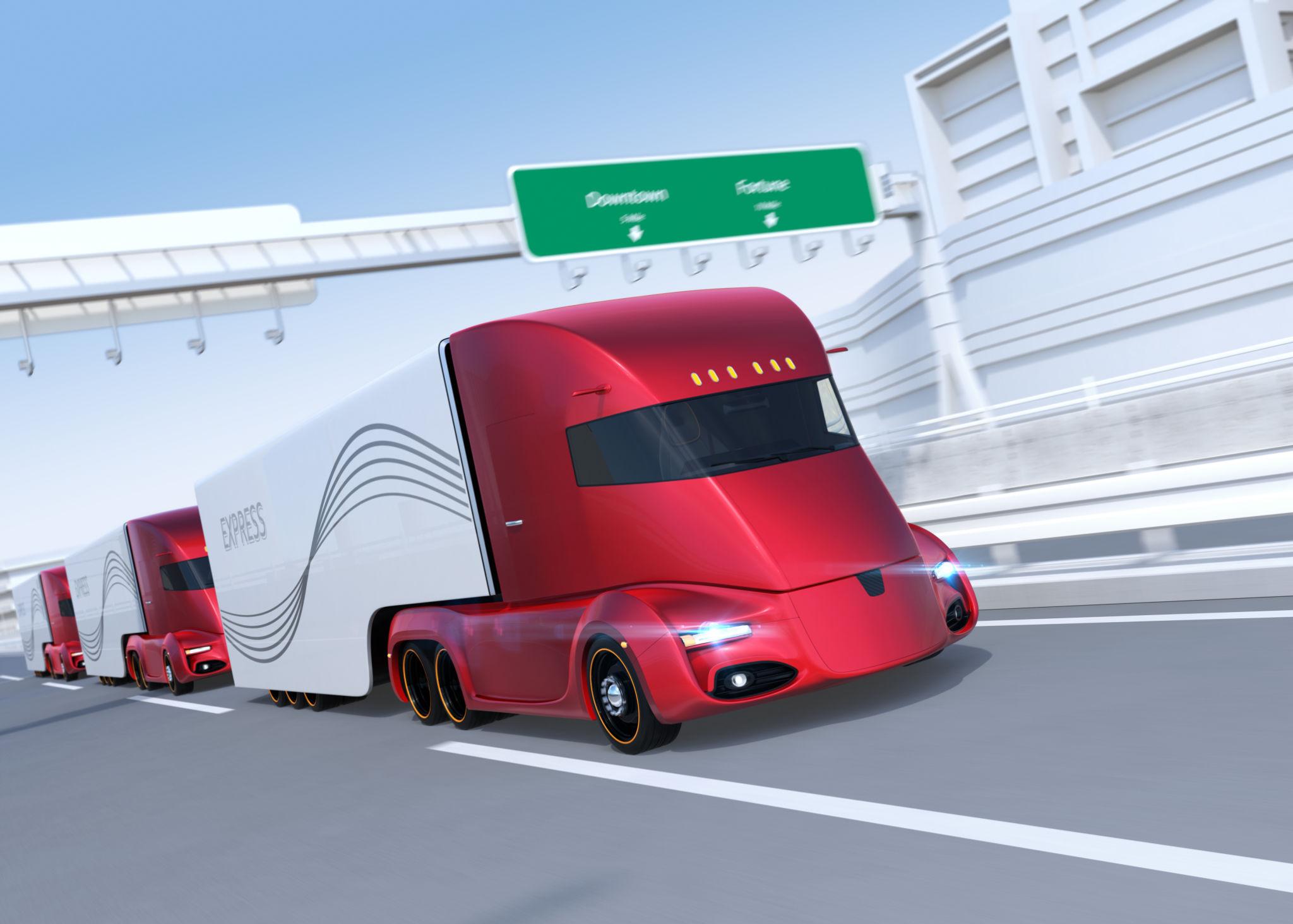EV Ecosystem semi truck and passenger